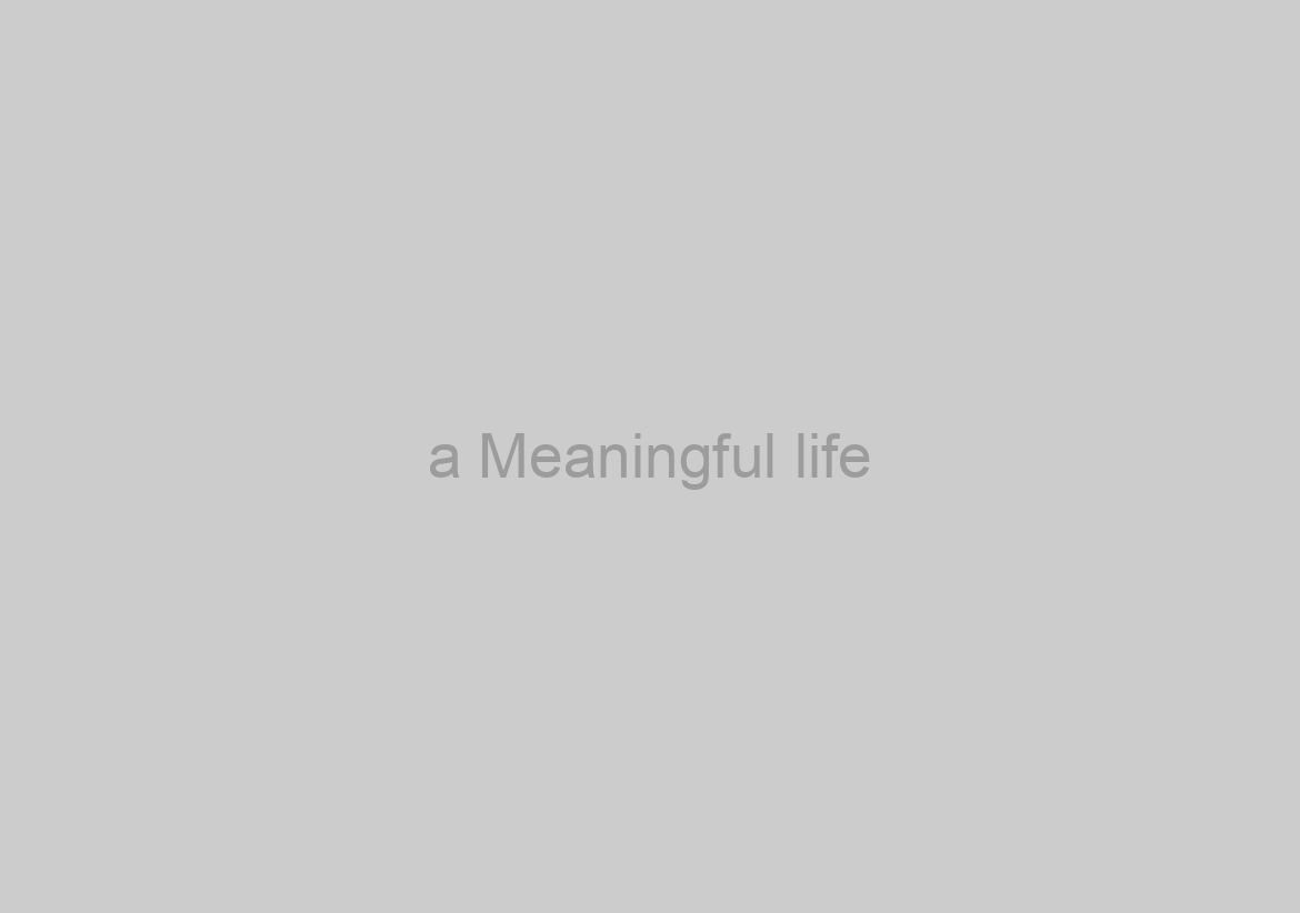 a Meaningful life